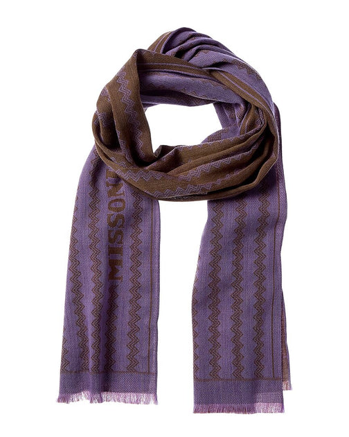 Missoni Wool Scarf Purple One Size 2