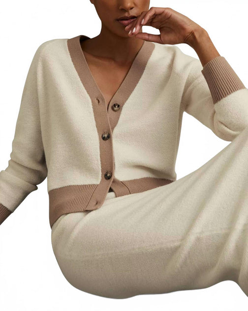 Reiss Brie Cardigan Beige Large 4
