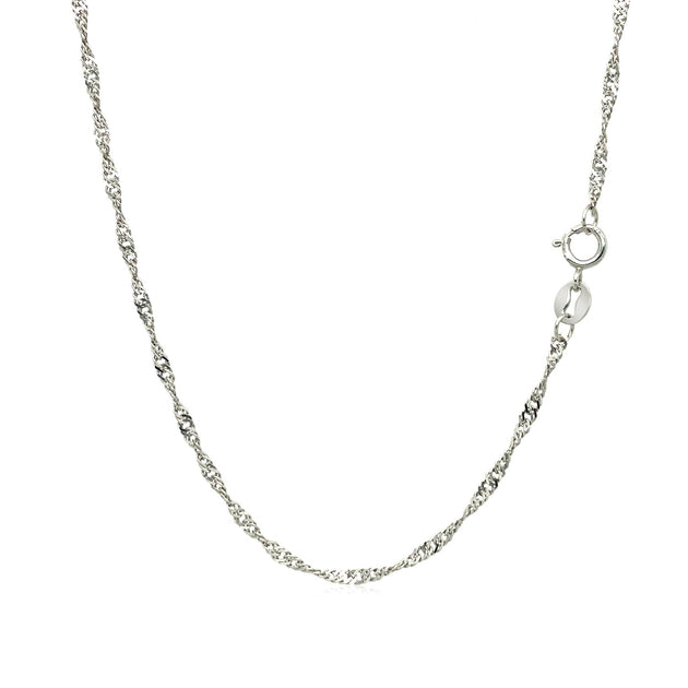 FASHNZFAB Singapore Chain White Gold Silver US 16 4