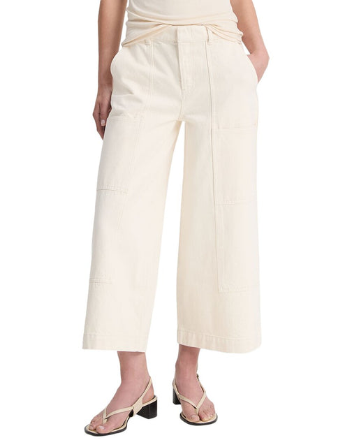 Vince Mid Rise Utility Crop Wide Pant Beige 26 2