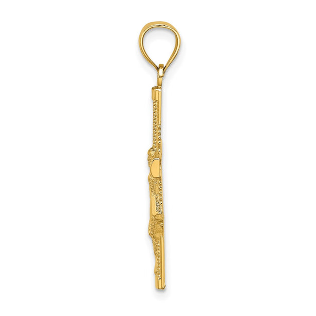 Diamond2Deal Crucifix Charm Yellow Gold 16 mm 3