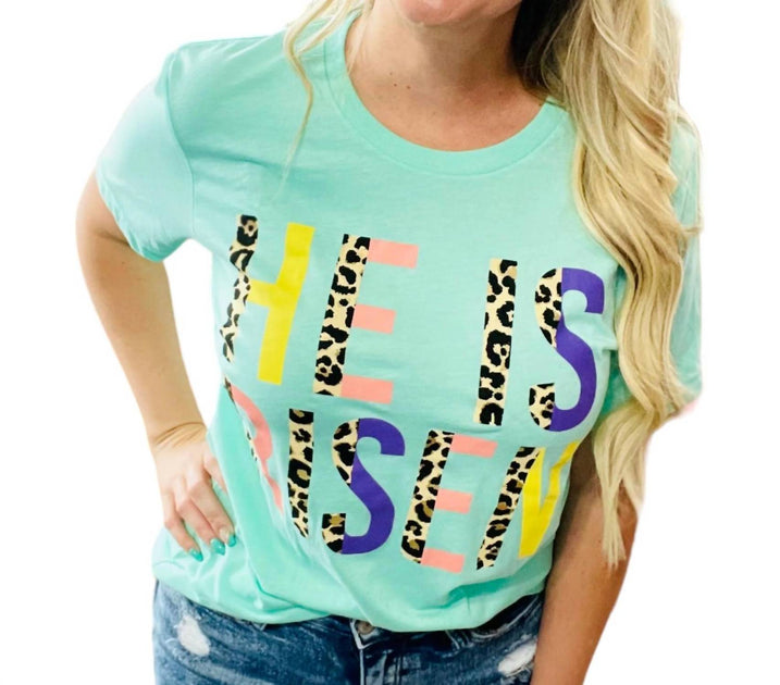 He Is Risen Leopard Tee Multi 2X 2
