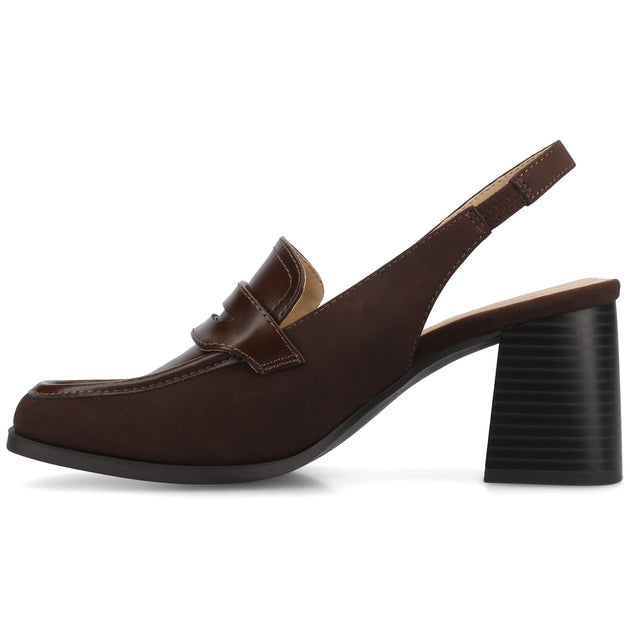 Journee Collection Henrika Moc Toe Pumps Brown 6.5 3