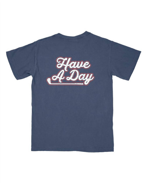 Breezy Golf Have A Day USA Splatter Graphic Tee Blue Medium 3