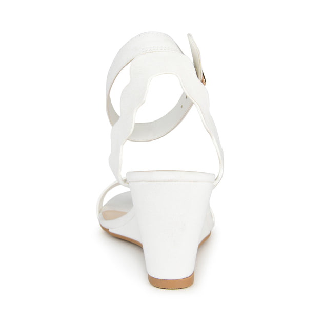 Journee Collection Loucia Wedge Sandal Beige US 10 4