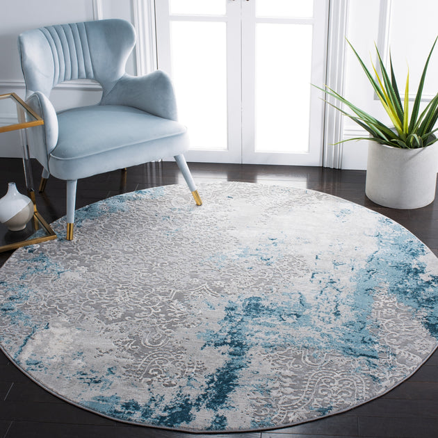 Safavieh Meadow MDW573 Area Rug Light Grey / Blue 4