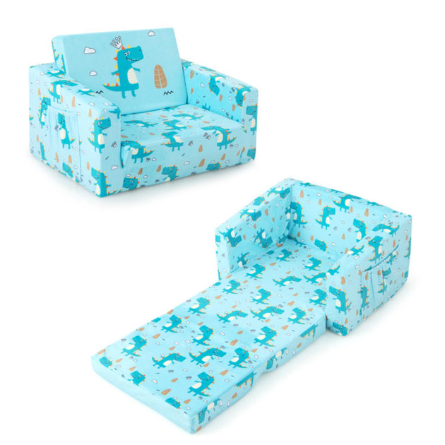 Hivvago Kinder Sofa-Schlafbank Blau 2