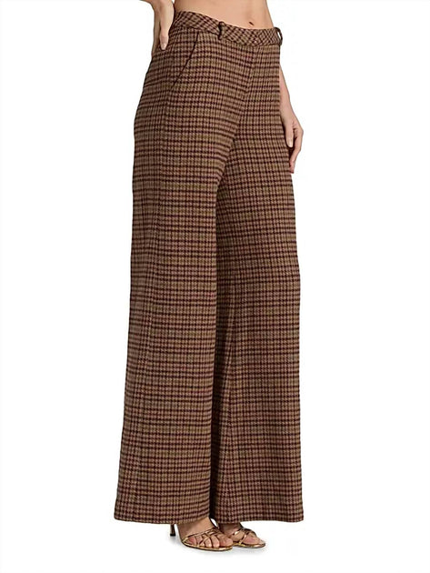 L'Agence Pilar Wide Leg Pants Brown US 8 4