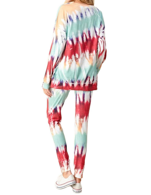 Blumin Ink Art Tie Dye Jogger Set Multi 3X 3