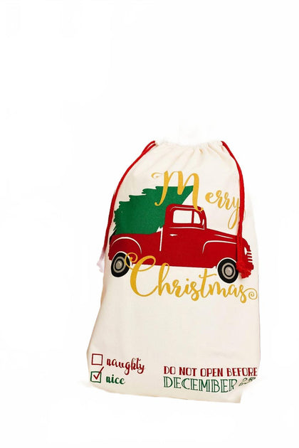 White Label Christmas Trees And Trucks Santa Sack Multicolor 2