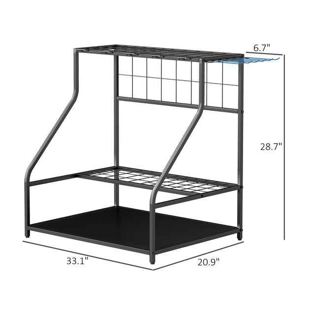 Hivvago Yard Tool Organizer Rack Blue 5