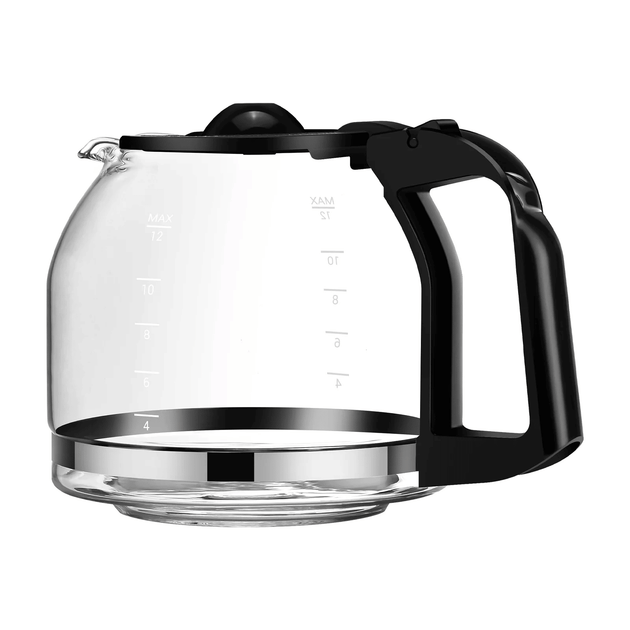 OLOMI 12 Cup Glass Replacement Carafe Black 3