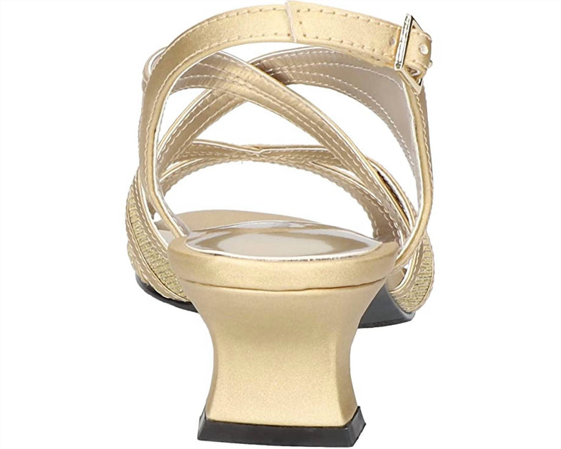 Easy Street Tristen Heeled Sandal Gold US 9.5 4