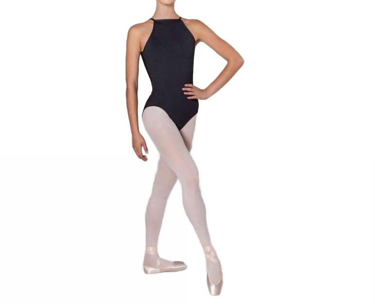 Energetiks Stellar High Neck Mesh Cami Leotard Black Medium 2