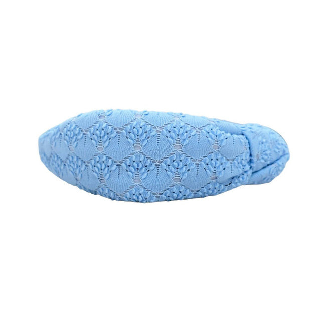 Bohemian Gemme Eyelet Knotted Headband Blue One Size 3
