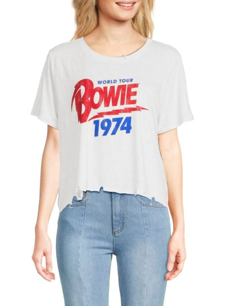 Prince Peter Bowie World Tour Crop Tee Grey Medium 2