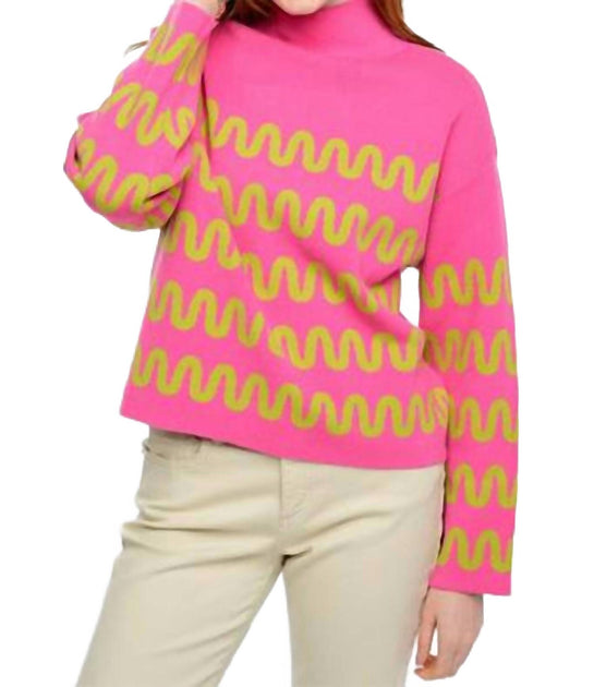 Ivy Jane Squiggle Sweater Pink Medium 3