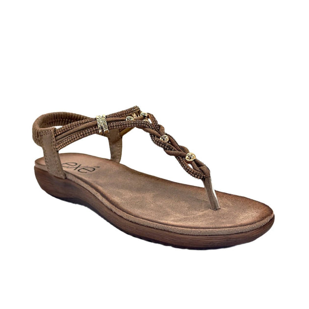 Exe 009 Flat Wedge Sandal Brown 36 3