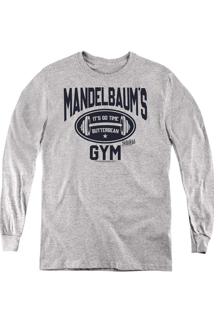Gildan Seinfeld Madelbaum's Gym Youth Long Sleeve Sweatshirt Grey Medium 2