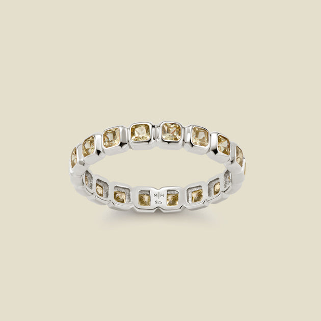 Made By Mary August Birthstone Eternity Ring Green US 10 2