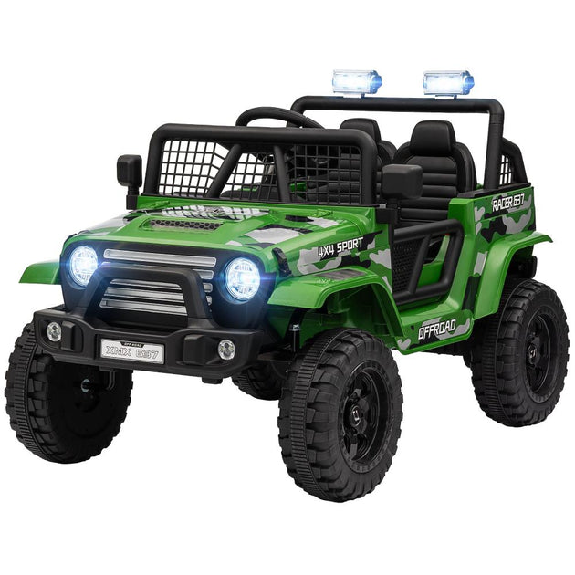 BreeBe Qaba 12V Ride On Truck Green 2