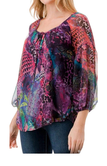 VaVa Jane Front Keyhole Top Multi XL 3