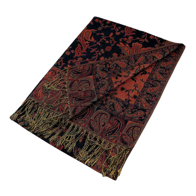 TRUEDAMES Pattern Fringe Pashmina Reversible Scarf Shawl Green 4