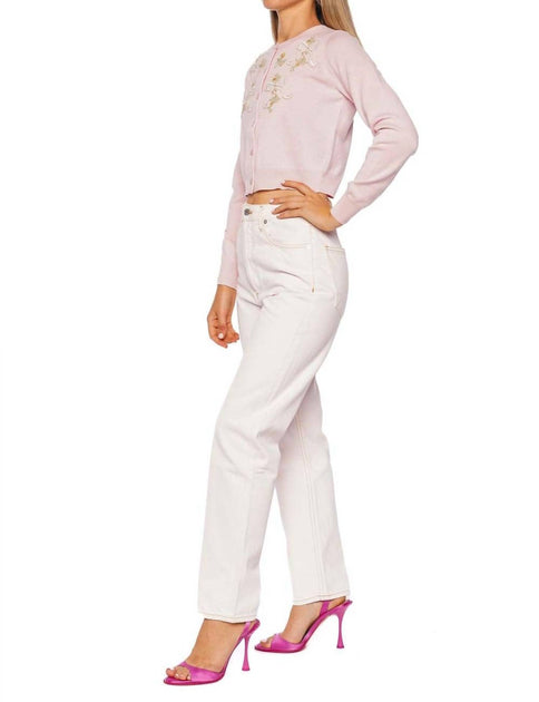 AGOLDE Mid Rise Straight Leg Jean Pink 23 4