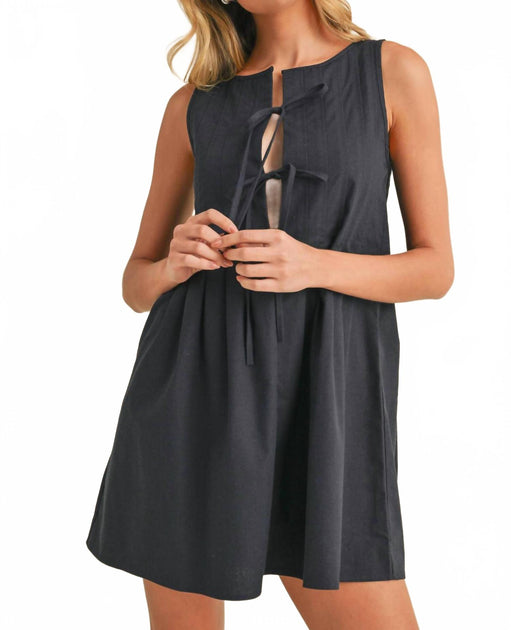 Klesis Nikki Mini-Robe en Lin à Pinces Gris Large 2