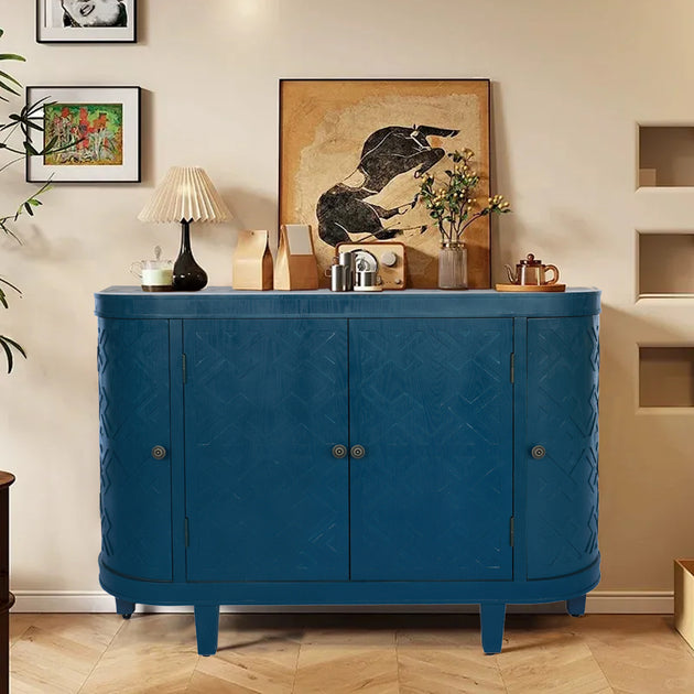Streamdale Fluted Oval Storage Cabinet 2