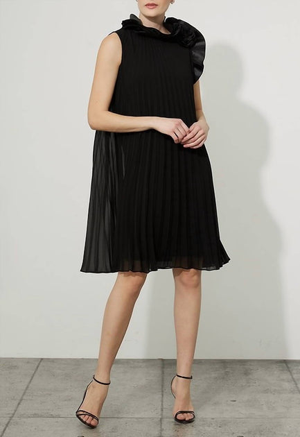 Joseph Ribkoff Robe Plissée Trapèze Noire US 4 2