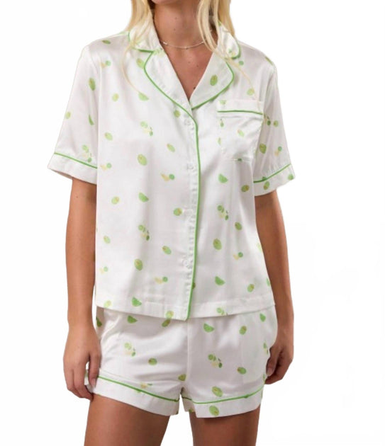 LE LIS Happy Hour Pajama Set White Medium 2