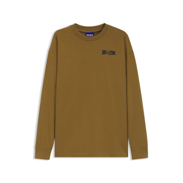 Hugo Boss Cotton-jersey T-shirt Brown Large 2