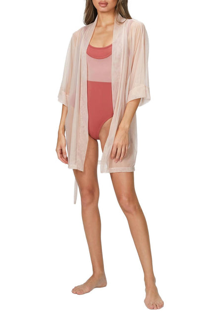 Beth Richards Mesh Kimono Pink Small 2