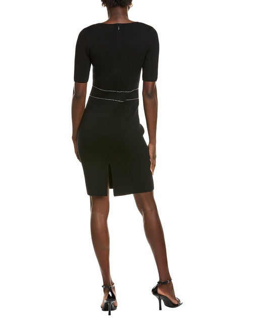 St. John Sheath Mini Dress Black Medium 3
