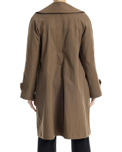 Max Studio Sueded Twill Coat Green Small 3