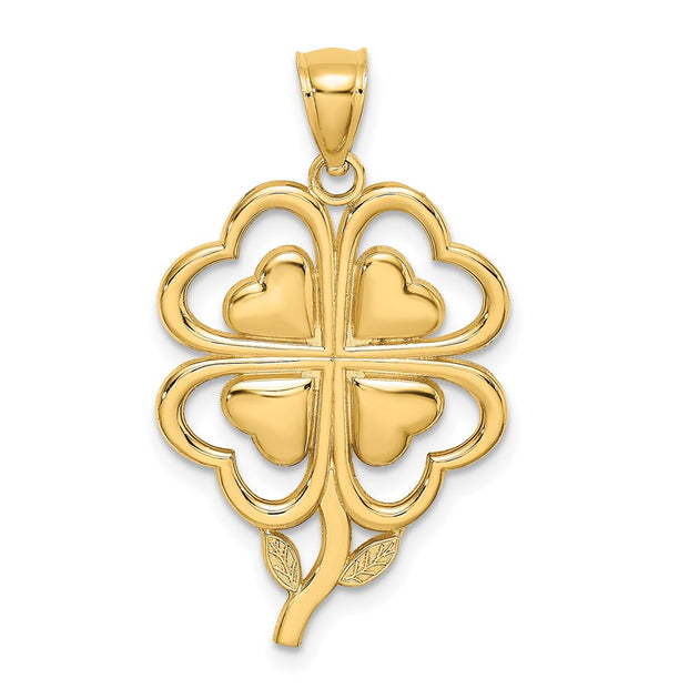 Diamond2Deal 4-Leaf Clover Charm Gold 2