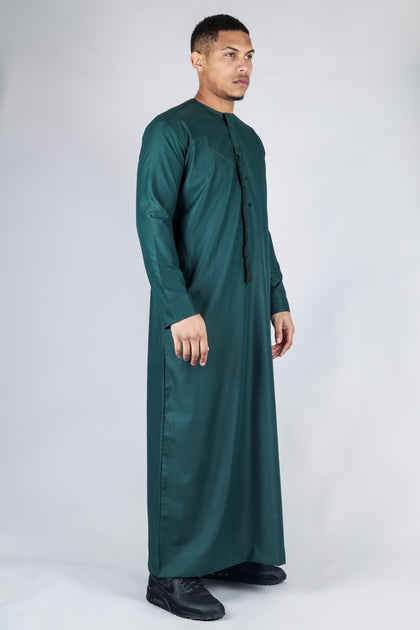 Arabic Thobes Men's Green Thobe Medium 4