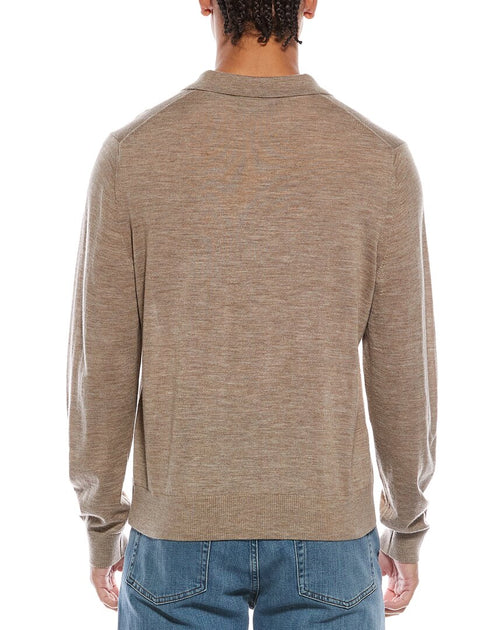 Vince Wool Polo Shirt Brown Medium 3