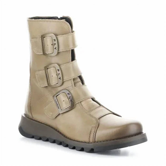 Fly London Wedge Bootie Beige EU 41 2
