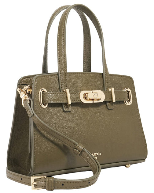 Dune London Dinkydefine Leather Handbag Dark Green Large 2