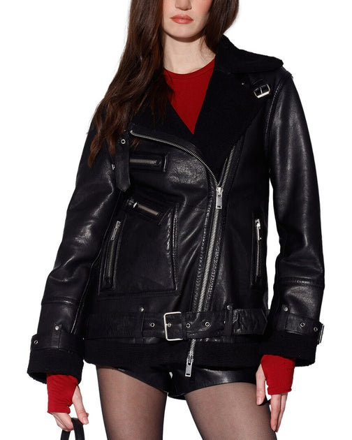 Walter Baker Celine Leather Jacket Black Medium 2