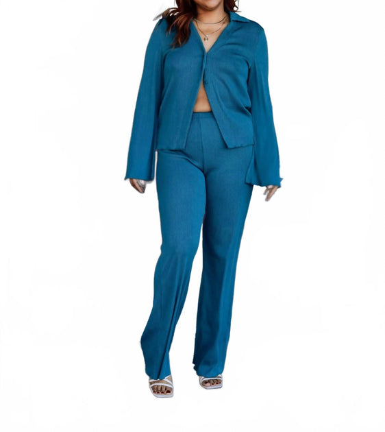 Fascination Promise Me Loungewear Set Blue Small 2