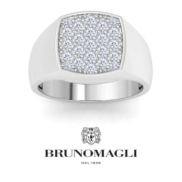 Bruno Magli Men Lab Grown Diamond Cluster Ring Multi US 8 6
