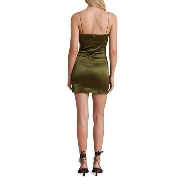 Bec + Bridge Bella Robe Mini Satin Bodycon Vert US 8 3