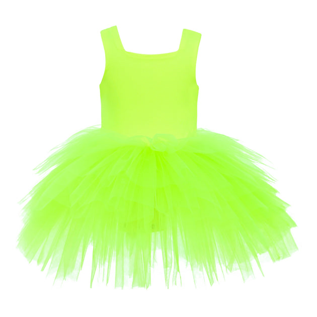 Mimi Tutu Solid Tutu Dress Neon Yellow 2T 2