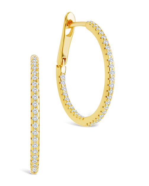 Sterling Forever Lilia CZ Infinity Hoops Silver 2