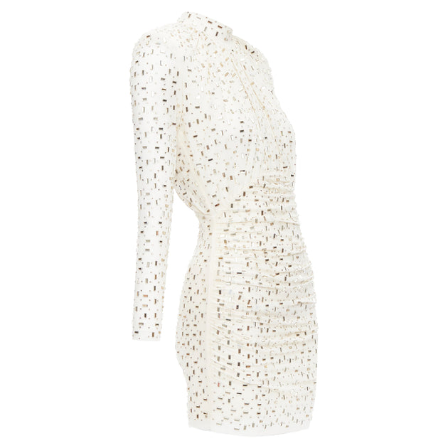 Self-Portrait Self Portrait rhinestone mesh tulle embellished mini dress