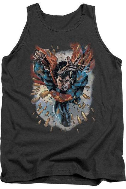 Gildan Superman Within My Grasp Tank Top Black Medium 2