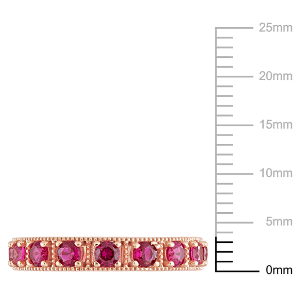 Mimi & Max Cubic Zirconia Eternity Ring Pink Silver US 9.5 4